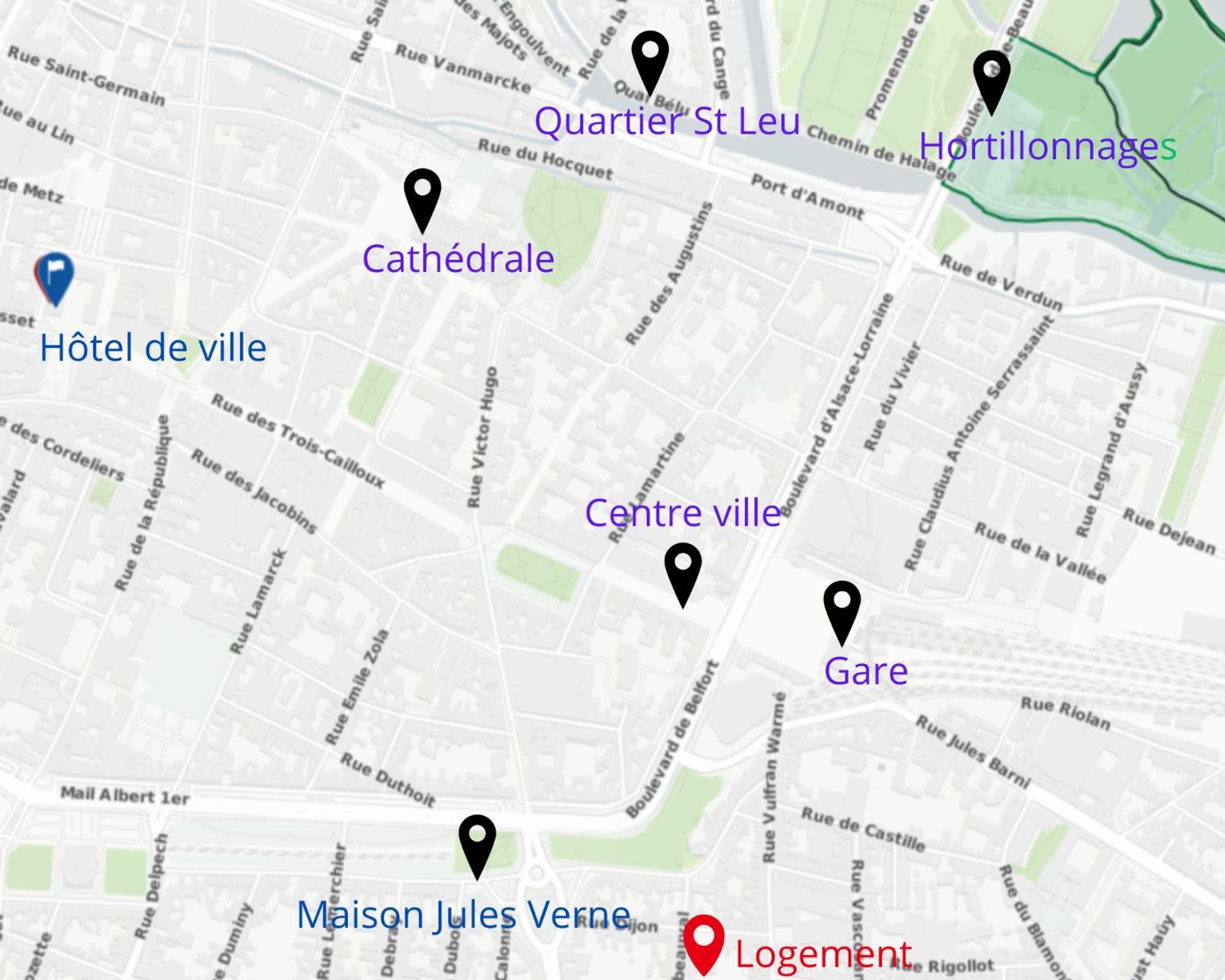 Dewailly, 2 Chambres, 3 Lits, Elegant, 700M Centre Ville Amiens Exterior photo